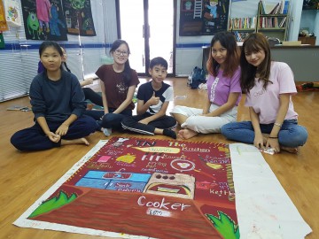 อาสาสร้างสื่อการเรียนรู้บนผืนผ้า 2 มิ.ย. 62 Volunteer to Create Learning Material on Canvas – in Thailand June, 2 ,19